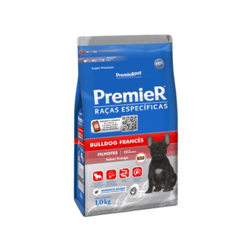 Ração Premier Bulldog Francês Cães Filhotes 1kg