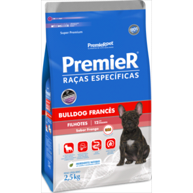 Ração Premier Bulldog Francês Cães Filhotes 2,5kg