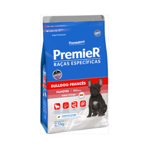 Ração Premier Bulldog Francês Cães Filhotes 2,5kg