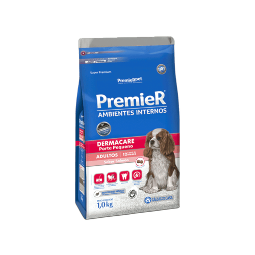 Ração Premier Dermacare Ambiente Interno Cães Adultos Raças Pequenas 1kg
