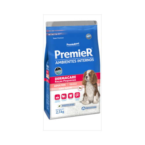 Ração Premier Dermacare Ambiente Interno Cães Adultos Raças Pequenas 2,5kg