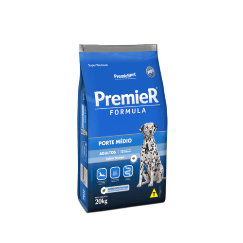 Ração Premier Formula Frango Cães Adultos Raças Medias 20kg