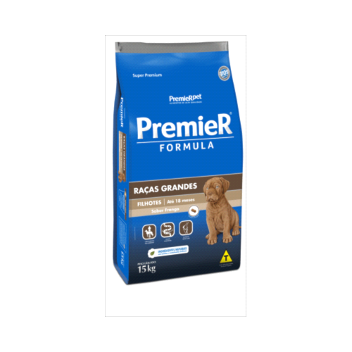 Ração premier formula frango cães filhotes raças grandes e gigantes 15kg
