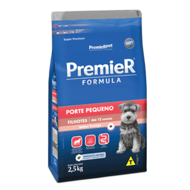 Ração Premier Formula Frango Cães Filhotes Raças Pequenas 2,5kg