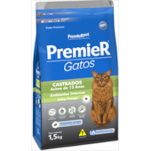 Ração Premier Frango Ambientes Internos Gatos Sênior +12 Castrados 1,5kg
