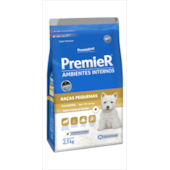 Ração Premier Frango e Salmão Ambiente Interno Cães Filhotes Raças Pequenas 2,5kg