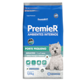 Ração Premier Frango e Salmão Ambientes Internos Cães Adultos Raças Pequenas 1kg