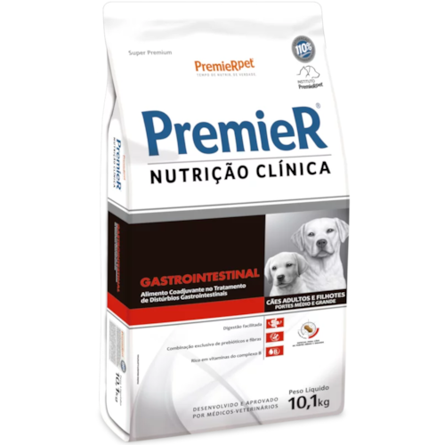 Ração Premier Gastrointestinal Cães Raças Médias e Grandes 10,1kg