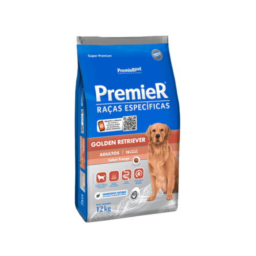 Ração Premier Golden Retriever Cães Adultos 12kg