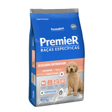 Ração Premier Golden Retriever Cães Filhotes 10,1kg