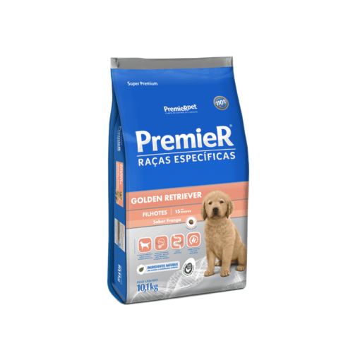 Ração Premier Golden Retriever Cães Filhotes 10,1kg