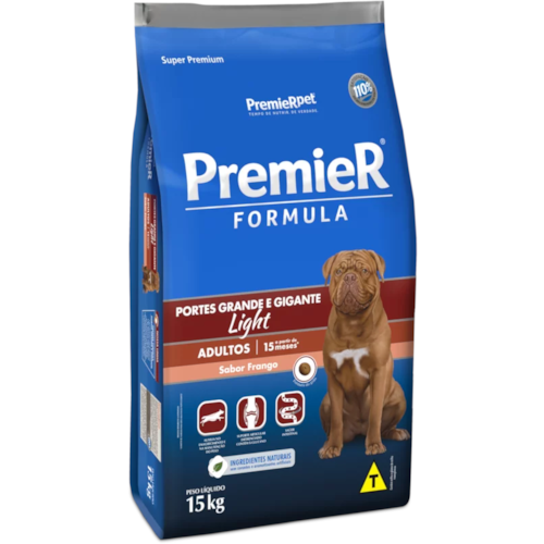 Ração Premier Light Cães Adultos Raças Grandes e Gigantes 15kg