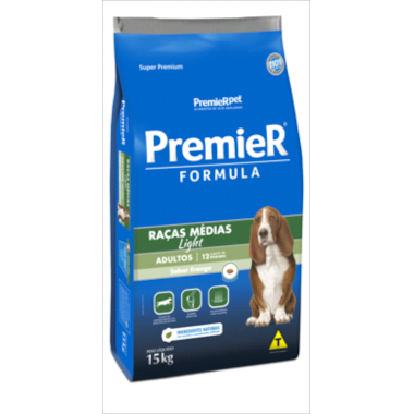 Ração Premier Light Cães Adultos Raças Medias 15kg