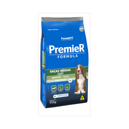 Ração Premier Light Cães Adultos Raças Medias 15kg