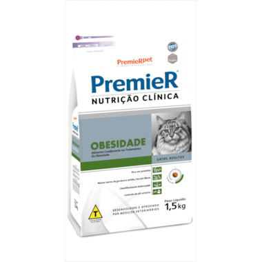 Ração Premier Obesidade Gatos 1,5kg
