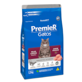 Ração Premier Pelos Longos Frango Ambientes Internos Gatos Adultos 1,5kg