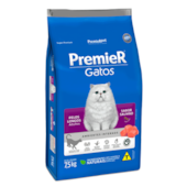 Ração Premier Pelos Longos Salmão Ambientes Internos Gatos Adultos 7,5kg