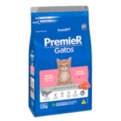 Ração Premier Pelos Longos Salmão Ambientes Internos Gatos Filhotes 1,5kg