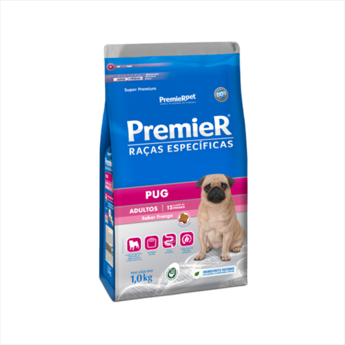 Ração Premier Pug Cães Adultos 1kg