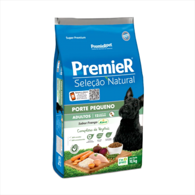 Ração Premier Seleção Natural Cães Adultos Raças Pequenas 10,1kg