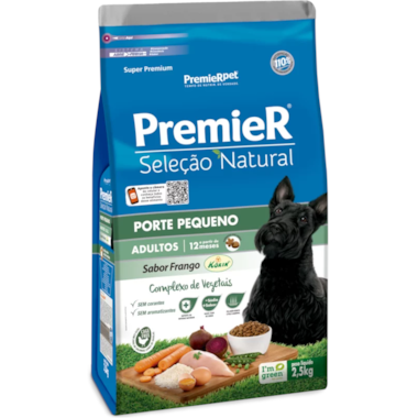 Ração Premier Seleção Natural Cães Adultos Raças Pequenas 2,5kg