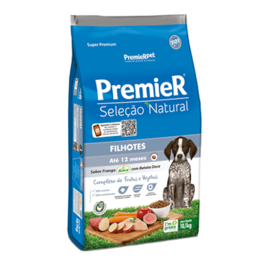 Ração Premier Seleção Natural Cães Filhotes Raças Medias 10,1kg