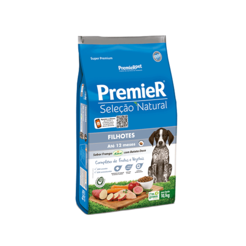 Ração Premier Seleção Natural Cães Filhotes Raças Medias 10,1kg