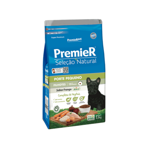 Ração Premier Seleção Natural Cães Filhotes Raças Pequenas 2,5kg