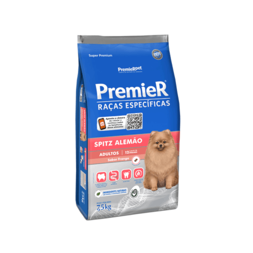 Ração Premier Spitz Alemão Cães Adultos 7,5kg
