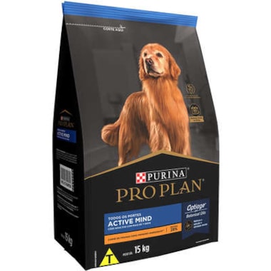 Ração Pro Plan Active Mind Frango Cães Sênior +7 15kg