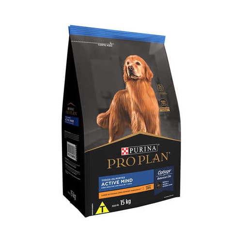 Ração Pro Plan Active Mind Frango Cães Sênior +7 15kg