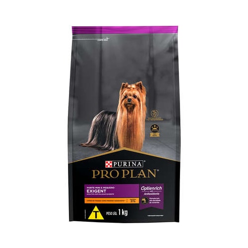 Ração Pro Plan Exigent Frango Arroz Cães Adultos Raças Pequenas 1kg