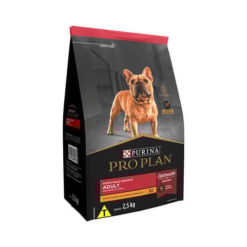 Ração Pro Plan Frango Arroz Cães Adultos Raças Mini e Pequenas 2,5kg