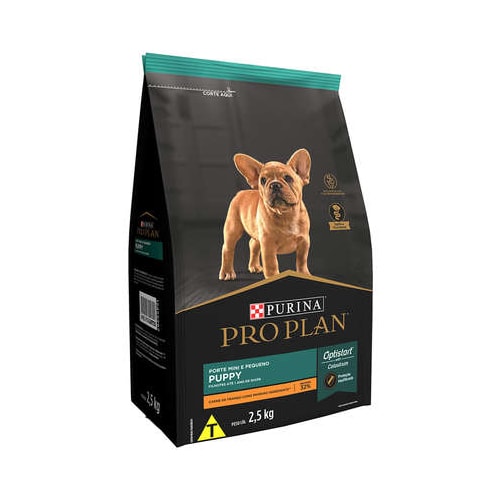 Ração Pro Plan Frango Arroz Cães Filhotes Raças Mini e Pequenas 2,5kg