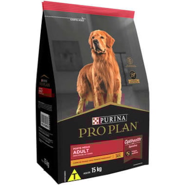 Ração Pro Plan Frango Cães Adultos Raças Medias 15kg