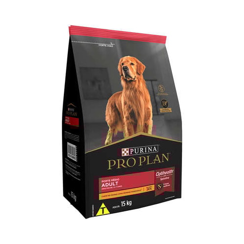 Ração Pro Plan Frango Cães Adultos Raças Medias 15kg