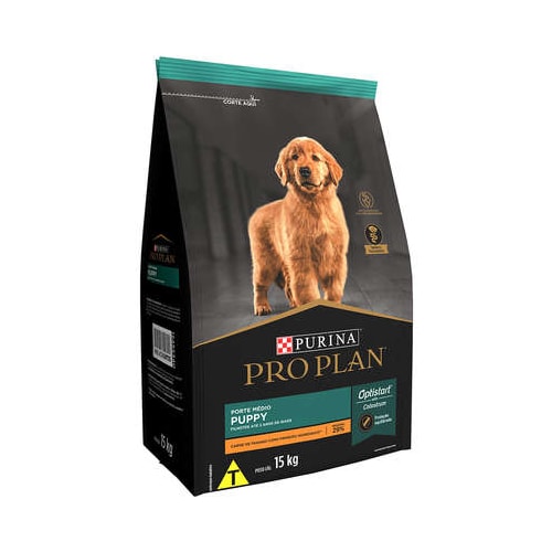 Ração Pro Plan Frango Cães Filhotes Raças Medias 15kg