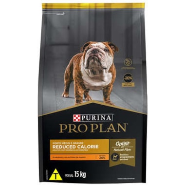 Ração Pro Plan Reduced Calorie Frango Cães Adultos Raças Medias 15kg