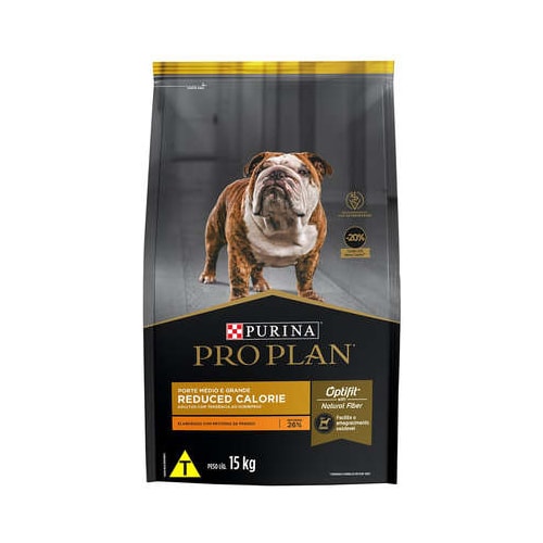 Ração Pro Plan Reduced Calorie Frango Cães Adultos Raças Medias 15kg