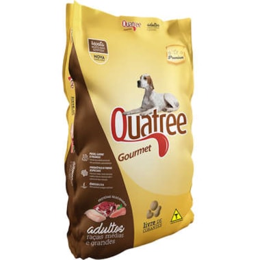 Ração Quatree Gourmet Cães Adultos Raças Media e Grandes 3kg