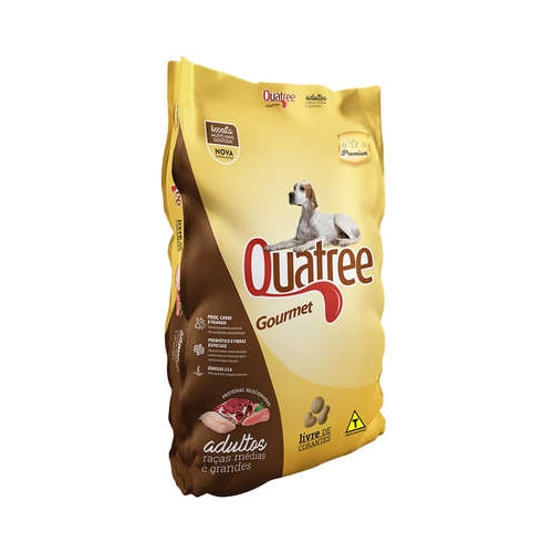Ração Quatree Gourmet Cães Adultos Raças Media e Grandes 3kg