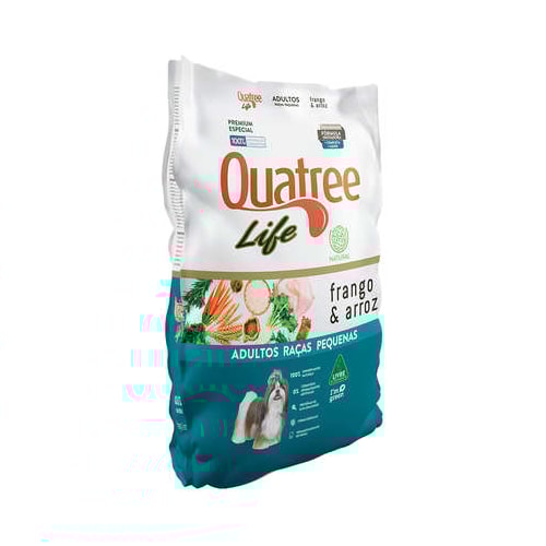 Ração Quatree Life Frango Arroz Cães Adultos Raças Pequenas 3kg