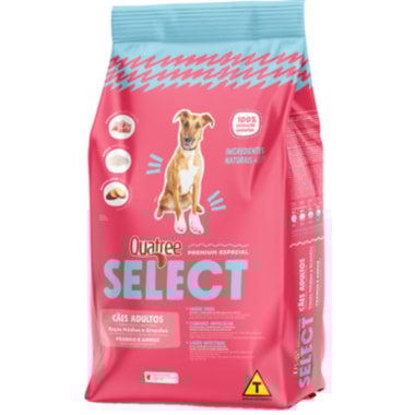 Ração Quatree Select Frango Arroz Cães Adultos Raças Media e Grandes 15kg