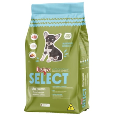 Ração Quatree Select Frango Arroz Cães Filhotes Raças Pequenas 1kg