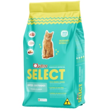 Ração Quatree Select Frango Gatos Castrados 10,1kg