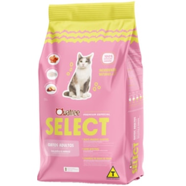 Ração Quatree Select Salmão Arroz Gatos Adultos 1kg