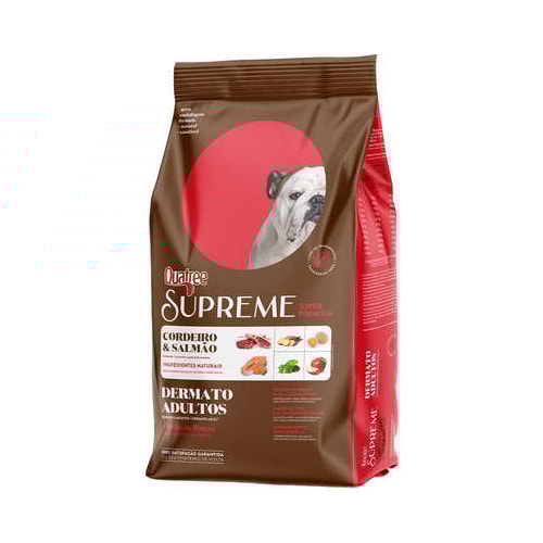 Ração Quatree Supreme Dermato Cordeiro Salmão Cães Adultos 15kg