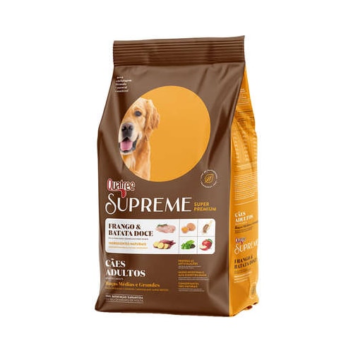 Ração Quatree Supreme Frango Batata Doce Cães Adultos Raças Grandes 15kg