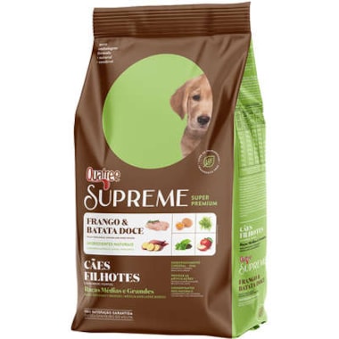 Ração Quatree Supreme Frango Batata Doce Cães Filhotes Raças Grandes 10,1kg