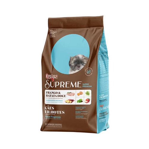 Ração Quatree Supreme Frango Batata Doce Cães Filhotes Raças Pequenas 1kg